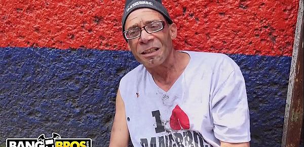  BANGBROS - Derelict Porn Legend Rescued From Streets, Fucks Gaby Garcia!